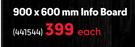 Pen Gear 900 x 600mm Info Board-Each