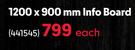 Pen Gear 1200 x 900mm Info Board-Each