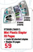Parrot Mini Plastic Stapler 20 Pages ST3050B