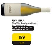 UVA Mira The Mira Sauvignon Blanc-750ml Each