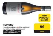 Lomond Sauvignon Blanc Or Merlot Rose-6 x 750ml Per Case