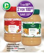 Lifestyle Food Peanut Butter Smooth Or Crunchy Assorted-800g