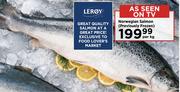 Norwegian Salmon (Previously Frozen)-Per Kg
