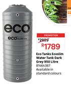 Eco Tanks Ecoslim Water Tank  Dark Grey 81464387-950Ltr
