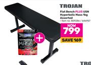 Trojan Flat Bench Plus USN Hyperbolic Mass 1Kg Assorted