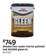 Bourne Gleem Wooden Floor Sealer (Interior Polished Look)-5 L