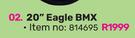 Raleigh 20" Eagle BMX 814695-Each