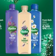 Radox Foam Bath Assorted-500ml Each