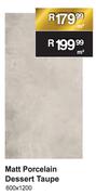 Matt Porcelain Dessert Taupe 600 x 1200-m²