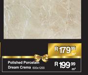 Polished Porcelain Dream Crema 600 x 1200- m²