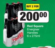 Red Square Energiser Handies-For 2 x 6 x 275ml