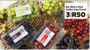 Red, White Or Black Seedless Grape Punnets-For 3