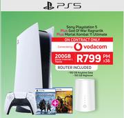 Sony PS5 Plus God Of War Ragnarok Plus Mortal Kombat 11 Ultimate-On 200GB Home Internet L Top Up