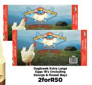 Dagbreek Extra Large Eggs 18's Pack (Including George & Mossel Bay)-For 2 