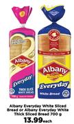 Albany Everyday White Sliced Bread Or Albany Everyday White Thick Sliced Bread-700g Each