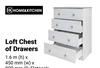 Home & Kitchen Loft Chest Of Drawers-1.6m (h) x 450mm (w) x 800mm (l)