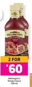 Wellington's Tomato Sauce-For 2 x 700ml