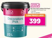 Simple Choice Decorators White PVA Paint-20L