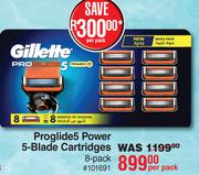 Gillette Proglide 5 Power 5-Blade Cartridges 8 Pack-Per Pack