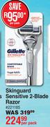 Gillette Skinguard Sensitive 2 Blade Razor-Per Pack