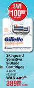 Gillette Skinguard Sensitive 5 Blade Cartridge 4 Pack-Per Pack