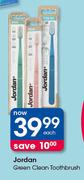 Jordan Green Clean Toothbrush-Each
