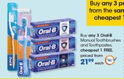 Oral-B Manual Toothbrushes And Toothpastes-Each