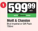 Moet & Chandon Brut Imperial Or Gift Pack-750ml Each