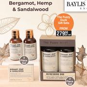 Baylis & Harding Bergamot, Hemp & Sandalwood 3 Piece/2 Piece The Fuzzy Duck Gift Sets-Per Set