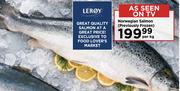 Norwegian Salmon (Previously Frozen)-Per kg