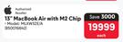 Apple 13" Macbook Air With M2 Chip MLXW3ZE/A