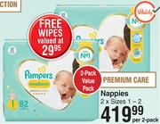 Pampers Nappies 2 X Sizes 1-2-Per 2-Pack