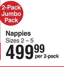 Huggies Nappies (Sizes 2-5)-Per 2 Packs