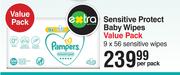 Pampers Sensitive Protect Baby Wipes Value Pack (9 x 56 Sensitive Wipes)-Per Pack