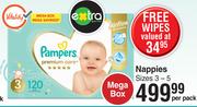 Pampers Nappies Mega Box (Sizes 3-5)-Per Pack