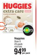 Huggies Nappies Size 0 25's Pack-Per Pack