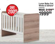 Lunar Baby Cot (White & Sahara) 389268