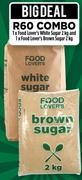 Food Lover's White Sugar 2Kg And Food Lover's Brown Sugar 2Kg Combo