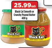 Black Cat's Smooth Or Crunchy Peanut Butter 400g-Each