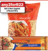 Fatti's & Moni's Spaghetti Or Macaroni-For Any 2 x 500g