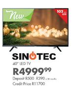 Sinotec 40"(102cm) LED TV