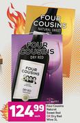Four Cousins Natural Sweet Red Or Dry Wine-3L Each