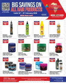 Africa Cash & Carry : Big Savings On All Hair Products (16 February - 21 February 2026)