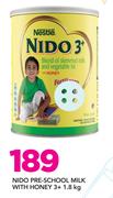 Nestle Nido Pre-School Milk With Honey 3+ -1.8Kg