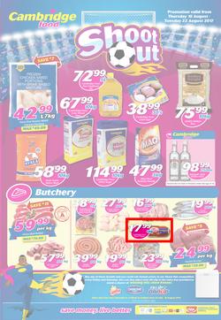 Cambridge Food : Zululand Shoot Out (9 Aug - 22 Aug 2017), page 1