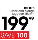 Beetles Black And Orange Luggage 45cm