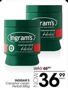 Ingram's Camphor Cream Herbal-500g Each