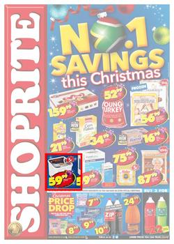 Shoprite KZN : Savings This Christmas (11 Dec - 25 Dec 2017), page 1