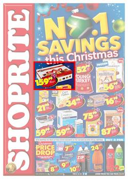 Shoprite KZN : Savings This Christmas (11 Dec - 25 Dec 2017), page 1