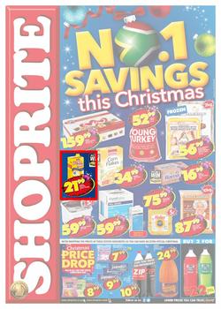 Shoprite KZN : Savings This Christmas (11 Dec - 25 Dec 2017), page 1
